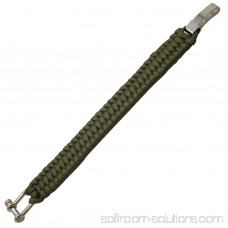 SAS Survival Paracord Bracelet 550lbs (Green with Steel Shackle Buckle) 570524230